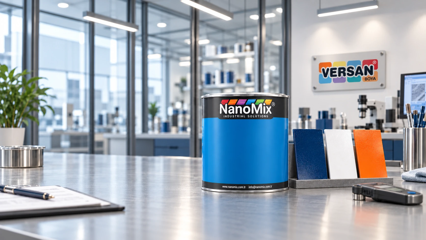 Nanomix and colour samples