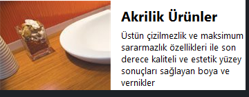 Akrilik Mobilya Boyaları