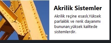 Akrilik Sistemler