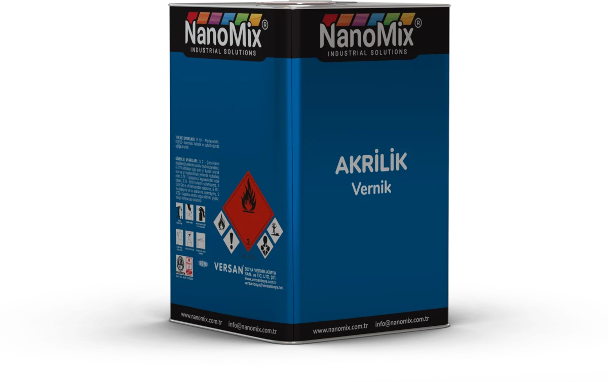 Nanomix Akrilik Vernik ürün ambalajı
